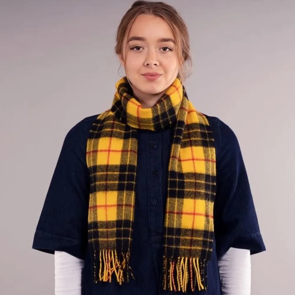 Lochcarron of Scotland Scarves & Wraps|Bowhill MacLeod Dress Modern Tartan Long Lambswool Scarf