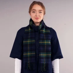 Lochcarron of Scotland Scarves & Wraps|Bowhill Gordon Clan Modern Tartan Lambswool Scarf