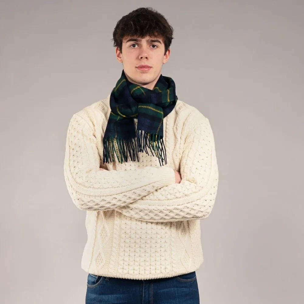 Lochcarron of Scotland Scarves & Wraps|Bowhill Gordon Clan Modern Tartan Lambswool Scarf