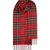 Lochcarron of Scotland Scarves & Wraps|Bowhill Stewart Royal Modern Tartan Long Lambswool Scarf