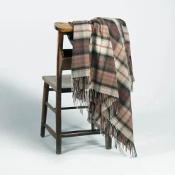 Lochcarron of Scotland Throws & Pillows|Border MacDonald Dress Weathered Tartan Lambswool Blanket