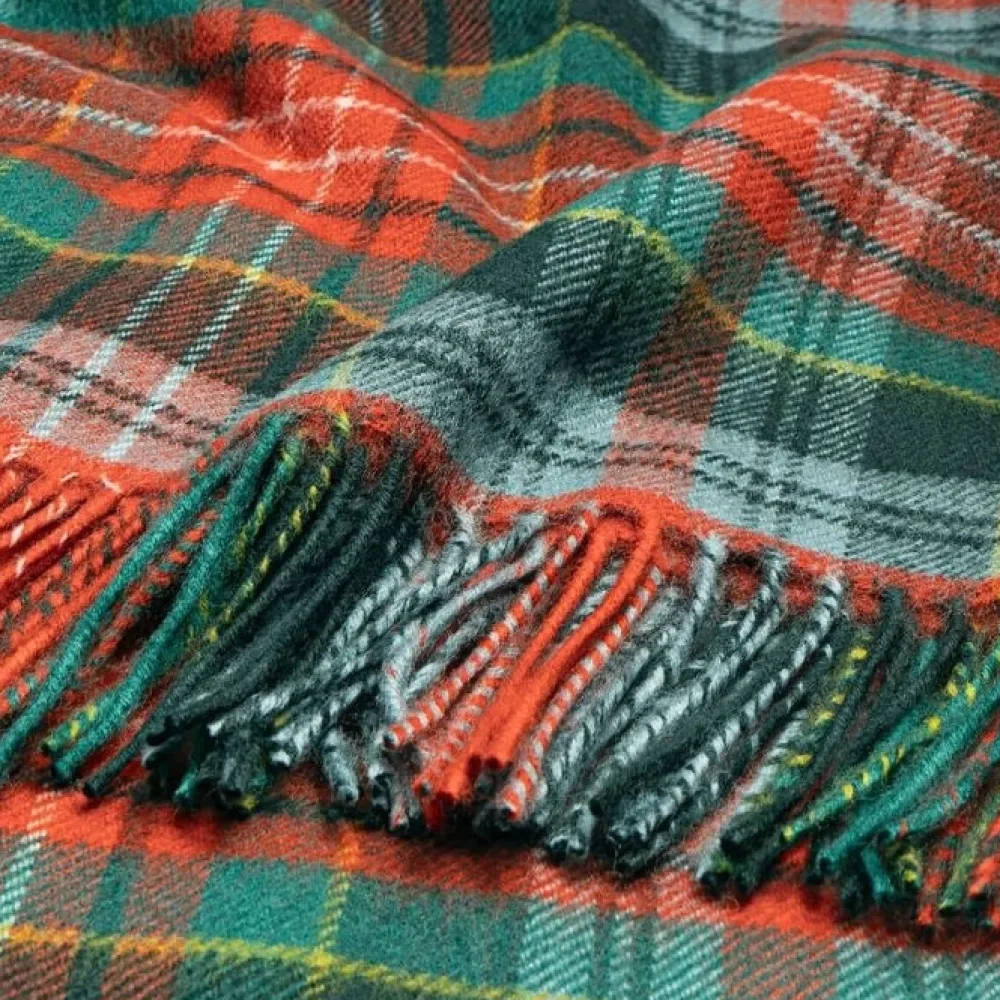 Lochcarron of Scotland Throws & Pillows|Caledonia Ancient Tartan Lambswool Blanket