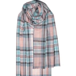 Lochcarron of Scotland Scarves & Wraps|Diana Princess of Wales Memorial Rose Tartan Extra Fine Merino Stole