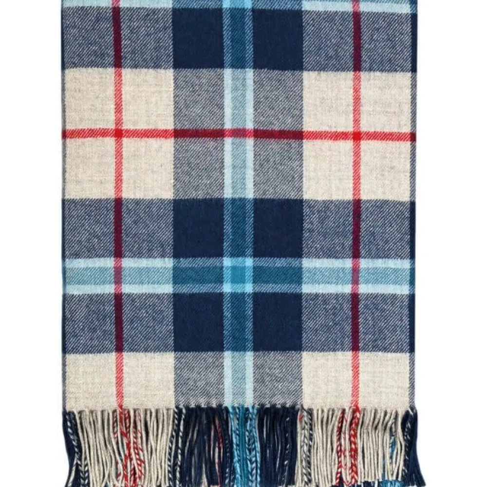 Lochcarron of Scotland Throws & Pillows|Douglas Navy Brushwool Blanket