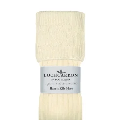 Lochcarron of Scotland Socks|Harris White Kilt Hose