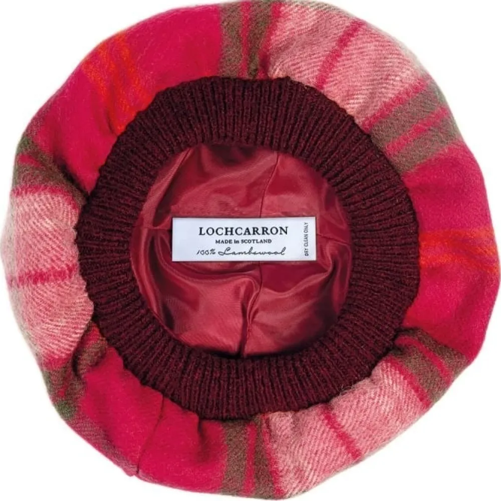 Lochcarron of Scotland Hats|Hunting Rose Tartan Brushed Wool Tam