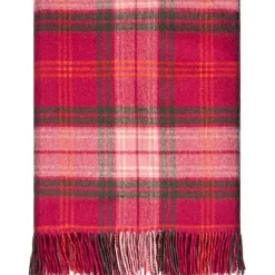 Lochcarron of Scotland Throws & Pillows|Hunting Rose Tartan Lambswool Blanket