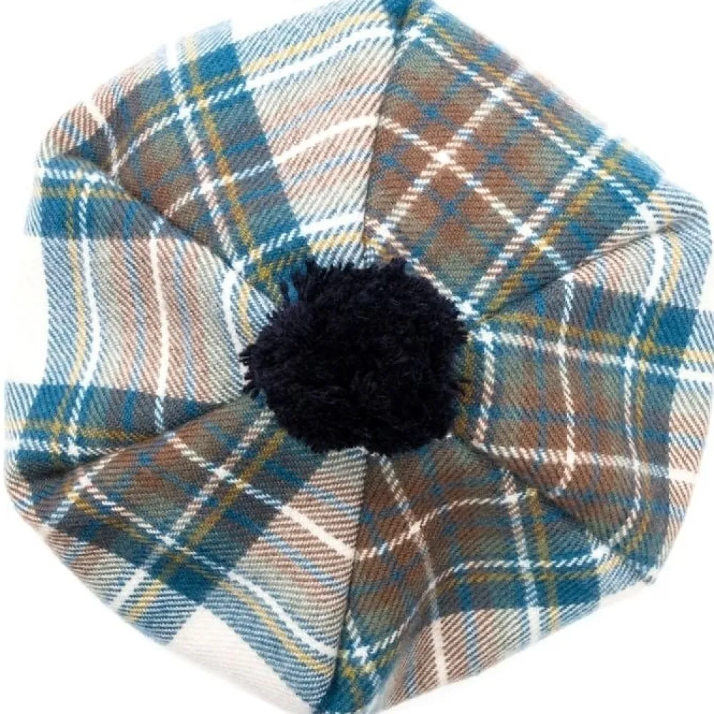 Lochcarron of Scotland Hats|Stewart Blue Dress Tartan Brushed Wool Tam