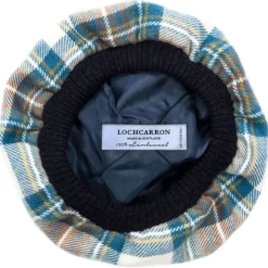 Lochcarron of Scotland Hats|Stewart Blue Dress Tartan Brushed Wool Tam