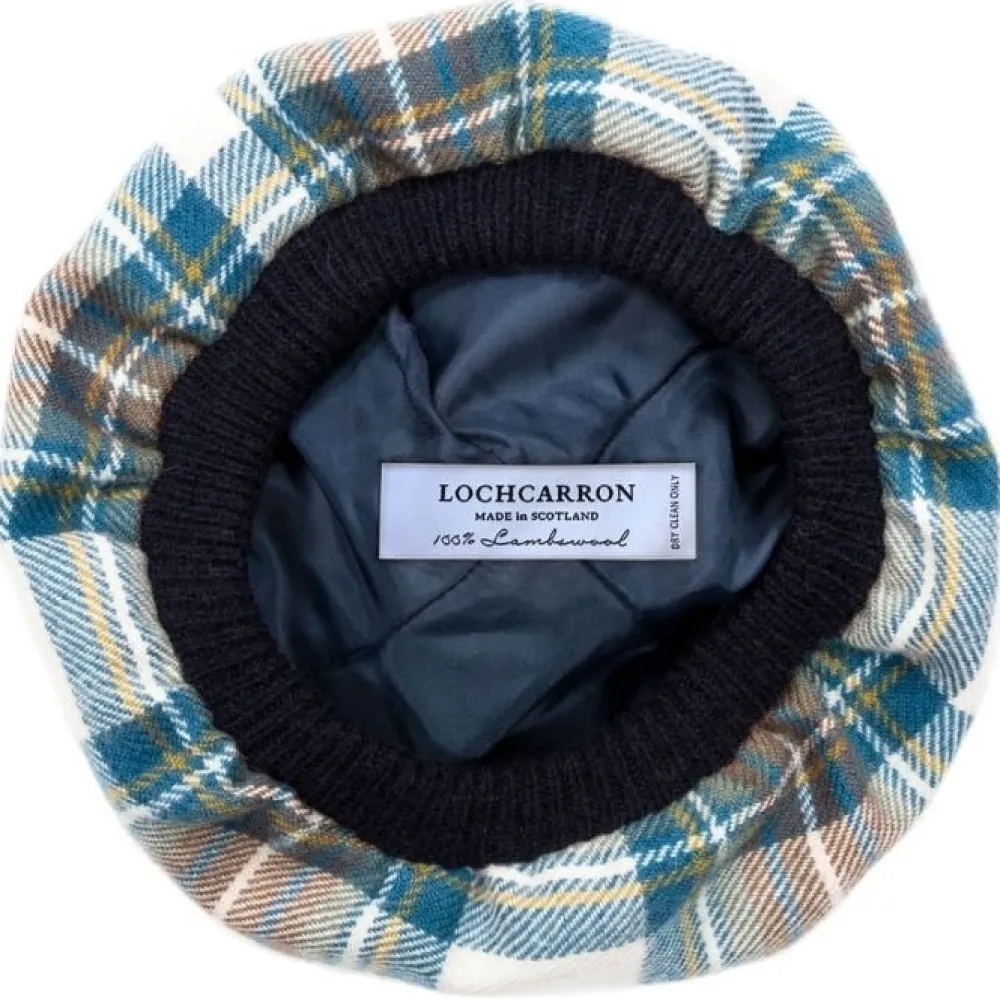 Lochcarron of Scotland Hats|Stewart Blue Dress Tartan Brushed Wool Tam