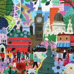 Games & Puzzles|London Life 1000 Piece Square Jigsaw Puzzle