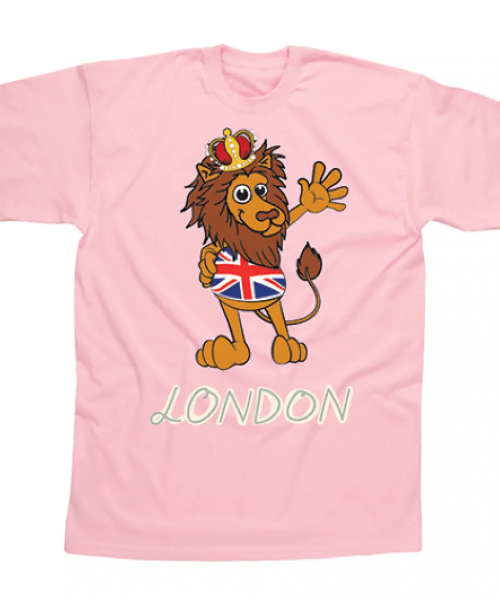 Souvenirs|Childrenswear|London Lion Pink T-Shirt