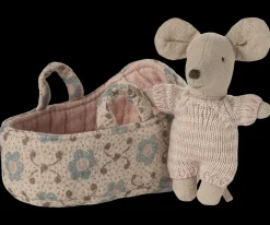 Maileg Maileg|Toys|Baby Mouse in Carry Cot - Rose