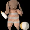 Maileg Toys|Bunny Set, Micro - Brown - Dusty Rose