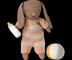 Maileg Toys|Bunny Set, Micro - Brown - Dusty Rose
