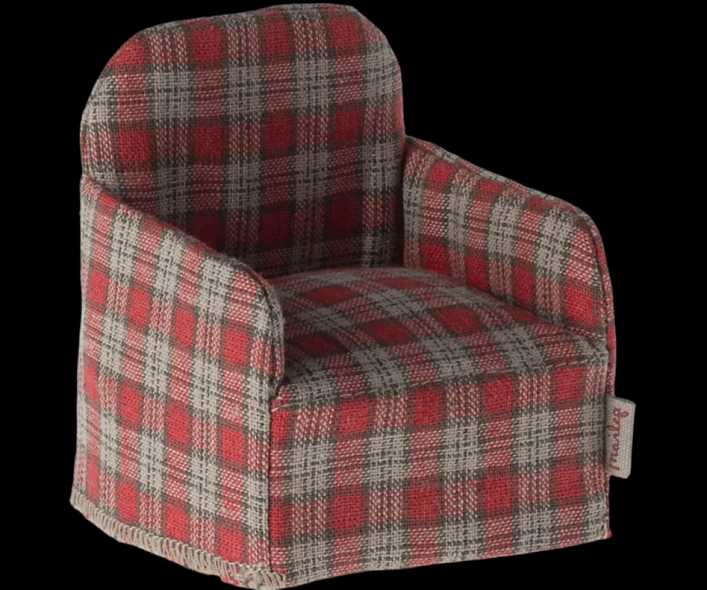 Maileg Maileg|Toys|Chair, Mouse (Red Checker)