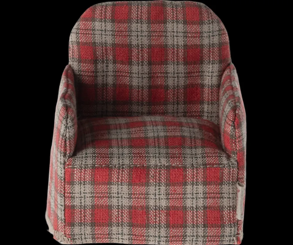 Maileg Maileg|Toys|Chair, Mouse (Red Checker)