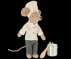 Maileg Maileg|Soft Toys|Chef Mouse with Soup Pot & Spoon, Big Brother