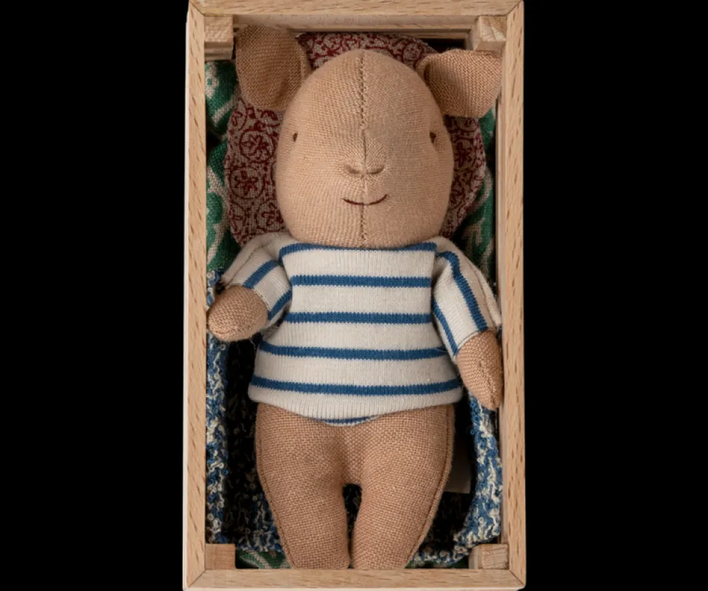 Maileg Maileg|Toys|Pig, Baby in Box (Boy)