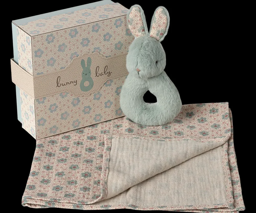 Maileg Maileg|Soft Toys|Rabbit Rattle Set - Mint