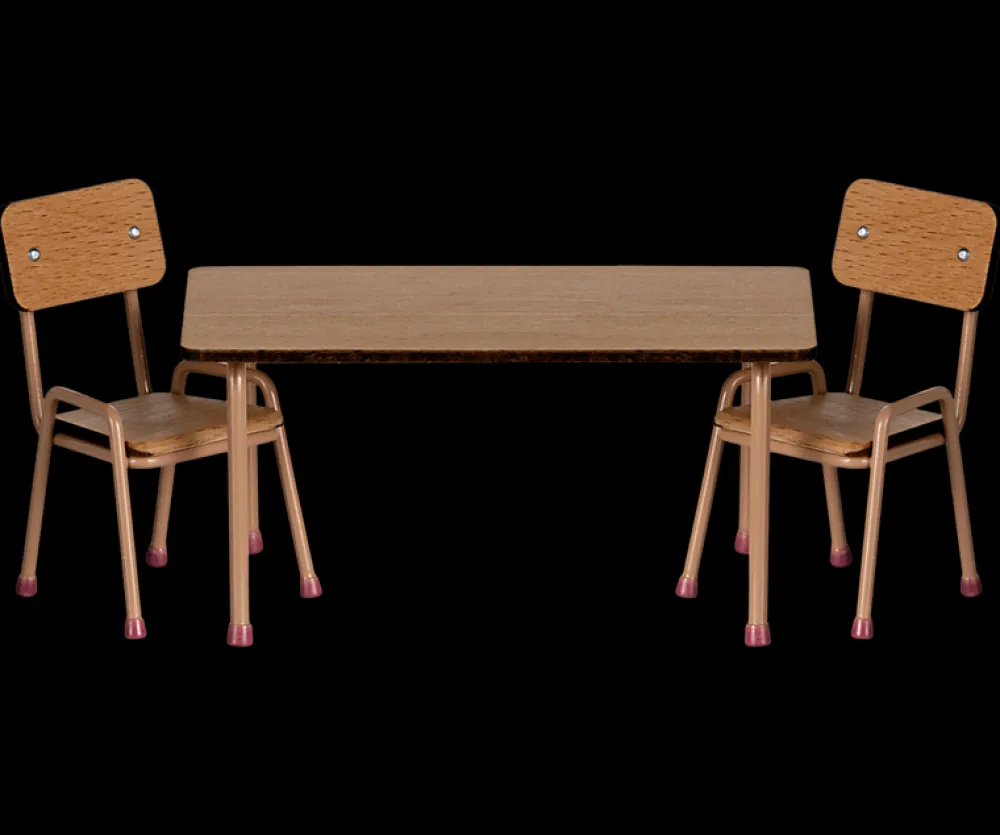 Maileg Maileg|Toys|Table & Chair Set, Mouse - Dark Powder