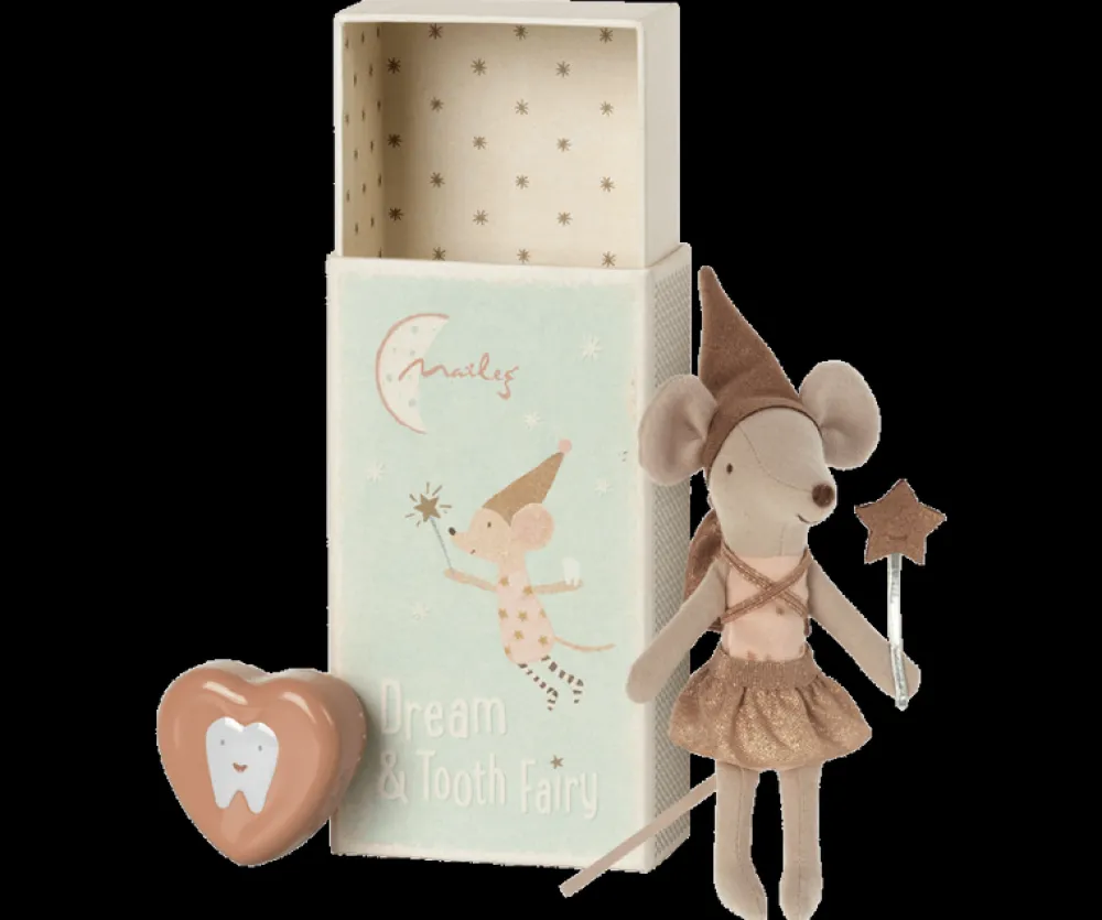Maileg Maileg|Toys|Tooth Fairy Mouse in Matchbox (Rose)