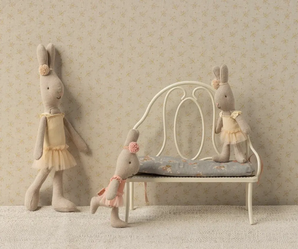 Maileg Maileg|Toys|Vintage Bench, Miniature - Off White