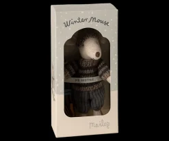 Maileg Maileg|Toys|Winter Mouse with Ski Set, Big Brother (Grey)