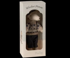 Maileg Maileg|Toys|Winter Mouse with Ski Set, Dad (Blue)