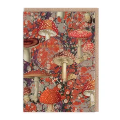 Greeting Cards|Marble Fungi Birthday Card