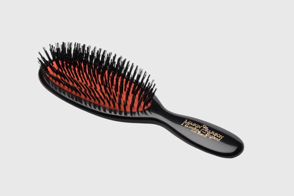 Mason Pearson Brushes & Combs|B4 Pure Boar Bristle Dark Ruby Pocket Hair Brush