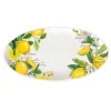 Michel Design Works Trays|Serving Plates|Lemon Basil Melamine Oval Platter