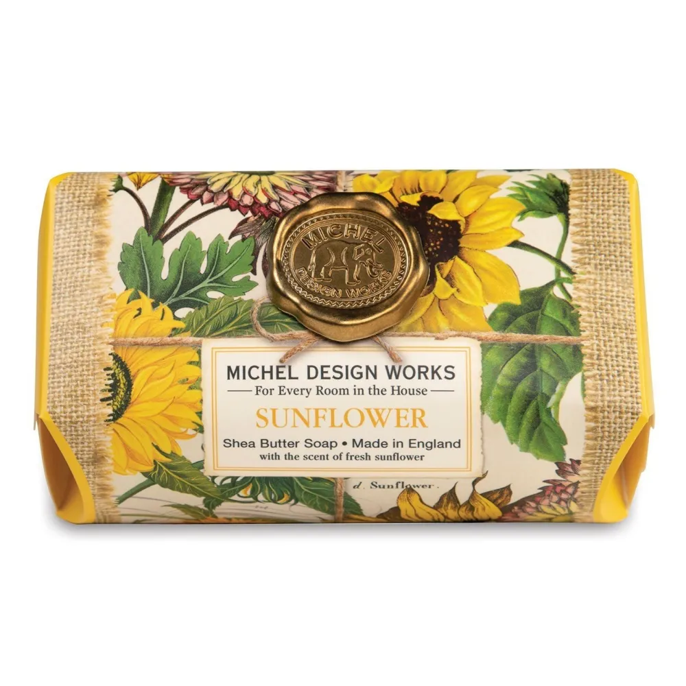 Michel Design Works Bar Soaps|Sunflower Large Bath Bar Soap