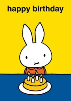 Greeting Cards|Miffy Yellow Cake Birthday Card