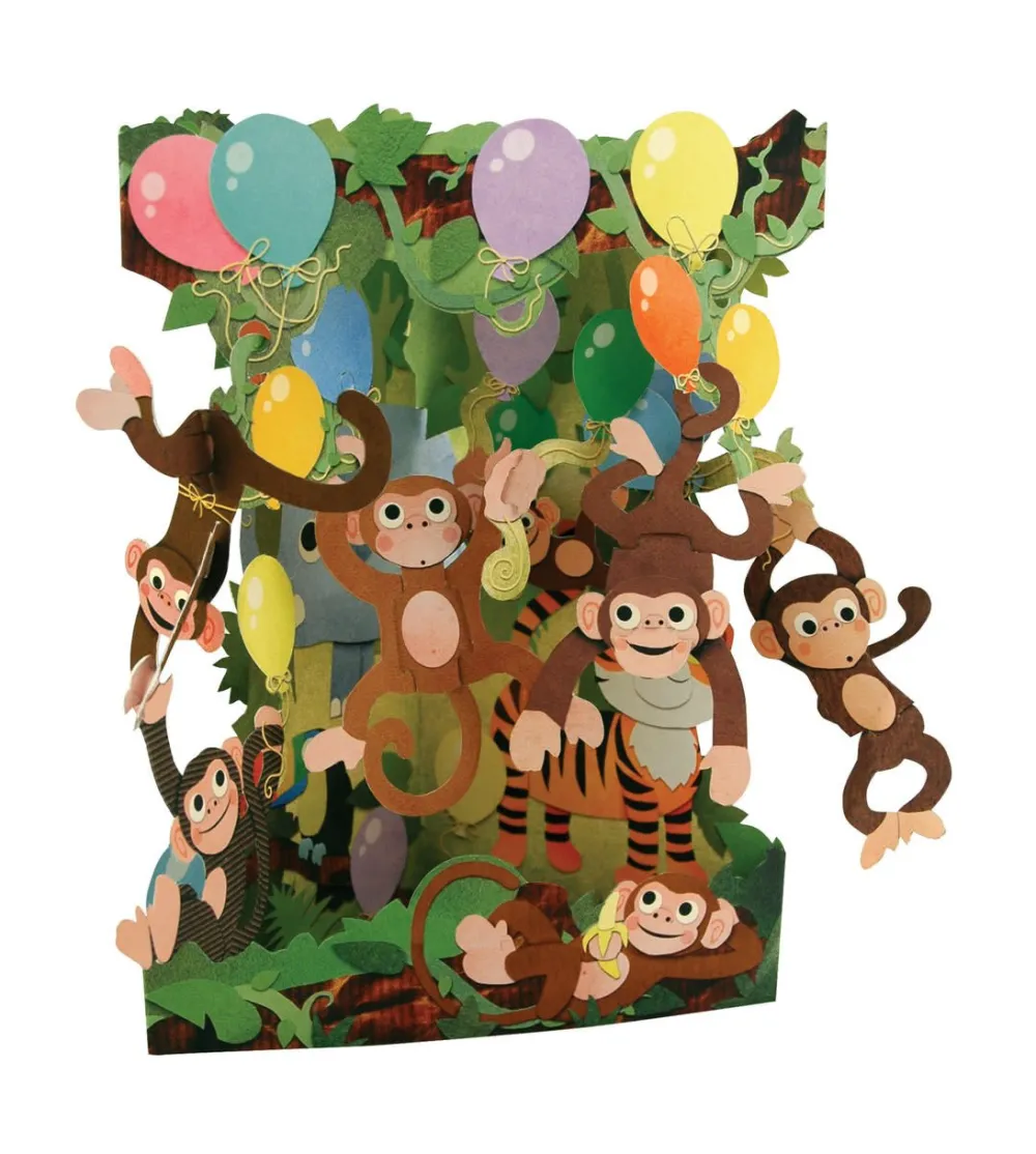 Greeting Cards|Monkey Party Swing Card