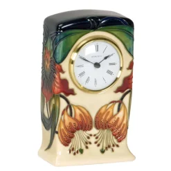 Moorcroft Pottery Home Accents|Moorcroft Pottery|Anna Lily Clock CL1