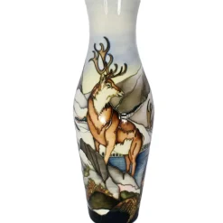Moorcroft Pottery Vases|Moorcroft Pottery|Moorcroft Highland Stags Vase 120/16 Limited Edition