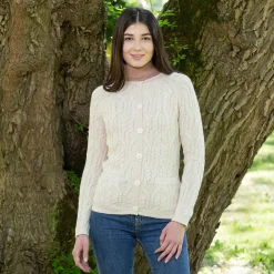 Shirts & Sweaters|Natural Wool Button Cardigan
