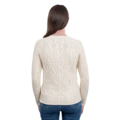 Shirts & Sweaters|Natural Wool Button Cardigan