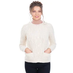 Shirts & Sweaters|Natural Wool Button Cardigan