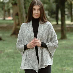 Scarves & Wraps|Newgrange Fern Wrap (Grey)