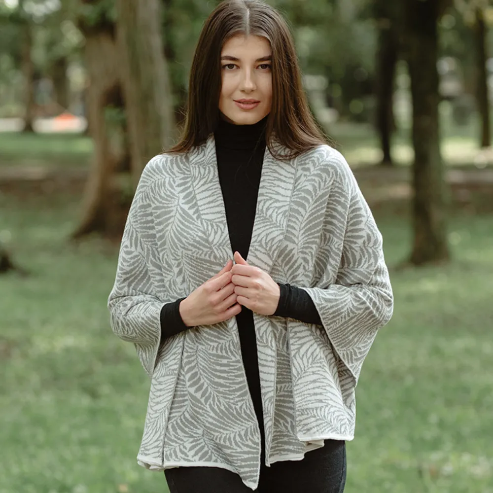 Scarves & Wraps|Newgrange Fern Wrap (Grey)