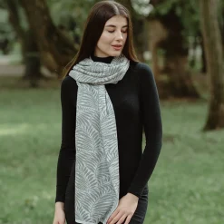 Scarves & Wraps|Newgrange Fern Wrap (Grey)