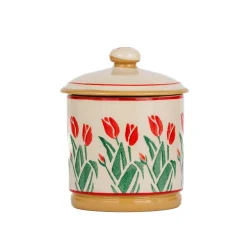 Nicholas Mosse Creamers & Sugar Bowls|Red Blooms Lidded Sugar Bowl