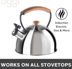 Tea Kettles|Oggi Stainless Steel Whistling Tea Kettle (Stainless Steel)