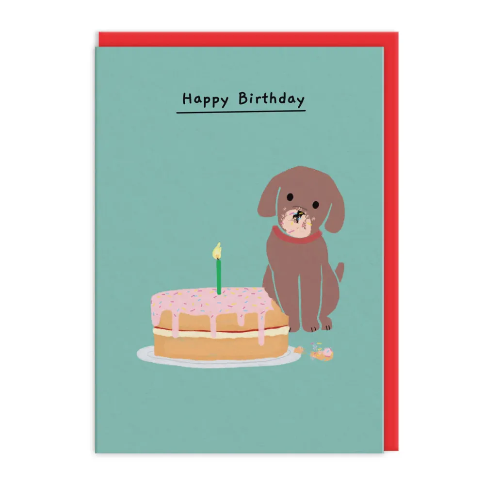 Greeting Cards|Pat the Pooch Cake Happy Birthday Card