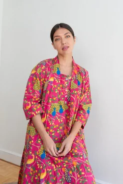 Robes, Nightgowns & Dresses|Pink Fearless Peacock Nighty Nite