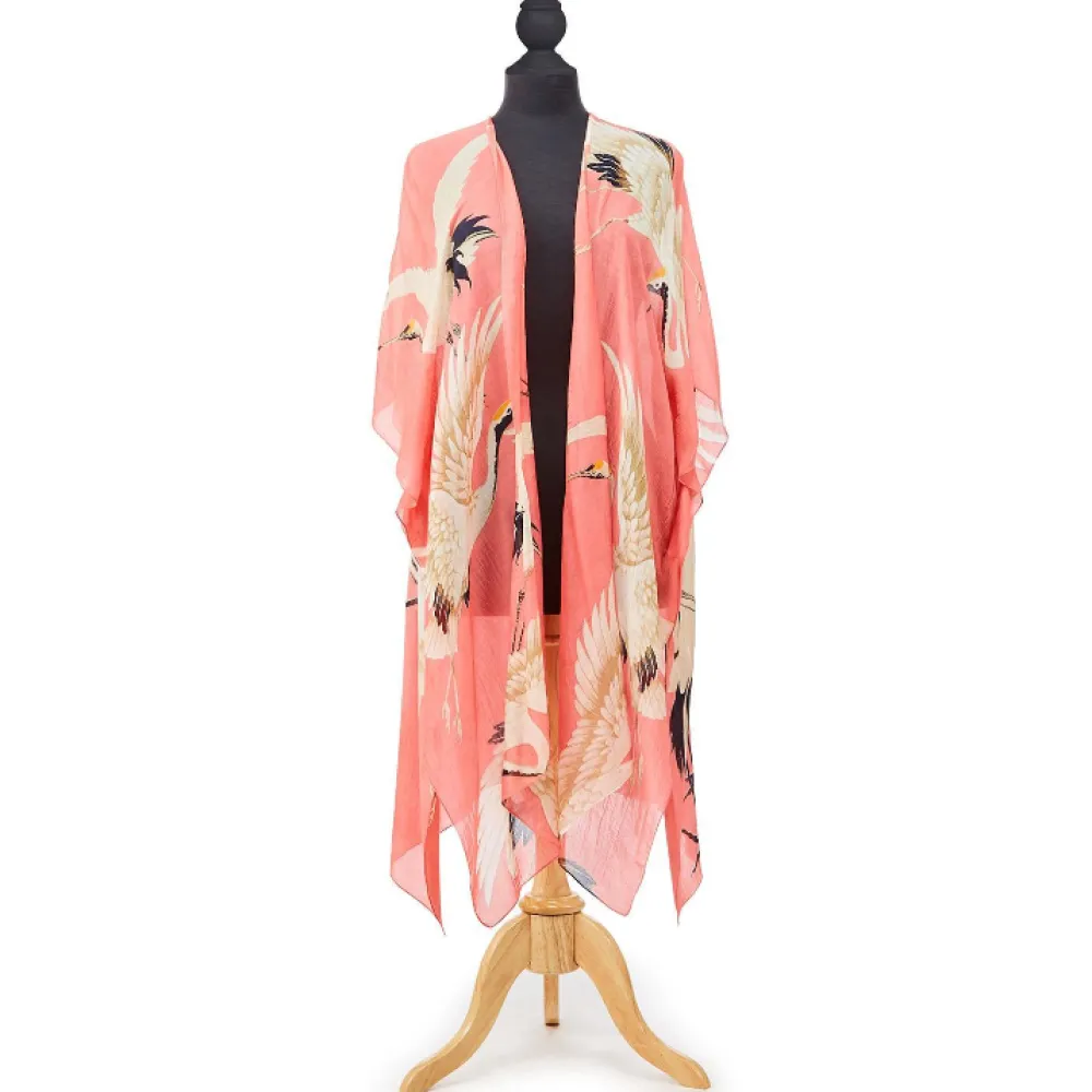 Robes, Nightgowns & Dresses|Pink Heron Long Kimono
