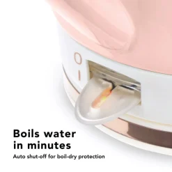Tea Kettles|Pinky Up Noelle Pink Ceramic Electric Tea Kettle