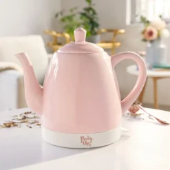 Tea Kettles|Pinky Up Noelle Pink Ceramic Electric Tea Kettle